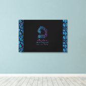 P Pay Hebrew Letter Bat Mitzvah Sign-In Board Leinwanddruck (Insitu (Holzboden))