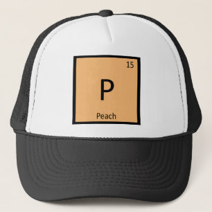 P - Peach Fruit Chemistry Periodisches Tabellensym Truckerkappe