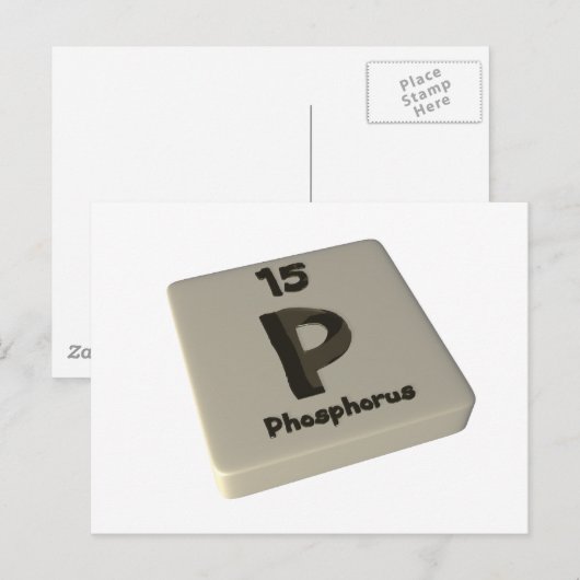 P Phosphor Postkarte (Vorne/Hinten)