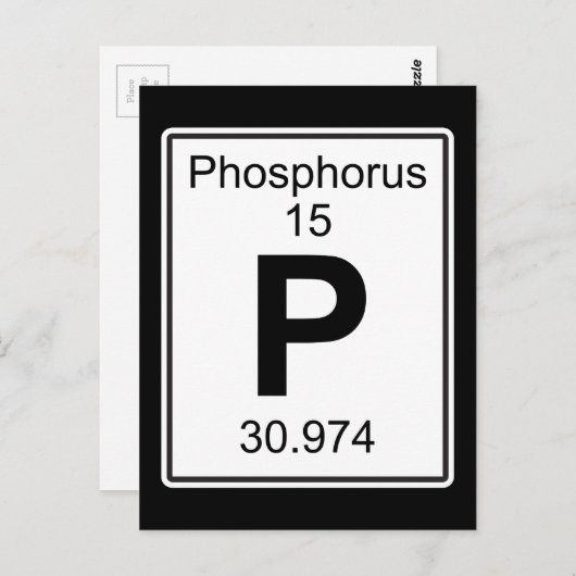 P - Phosphor Postkarte (Vorne/Hinten)
