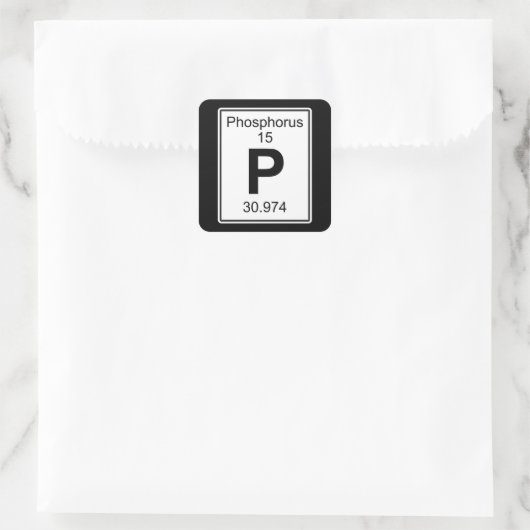 P - Phosphor Quadratischer Aufkleber (Tasche)