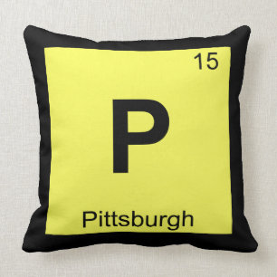 P - Pittsburgh Pennsylvania Chemistry Symbol Kissen
