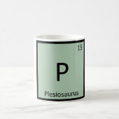 P - Plesiosaurus Dinosaurier Chemie Periodische Ta Kaffeetasse (Mittel)