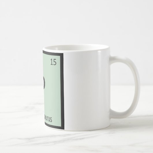 P - Plesiosaurus Dinosaurier Chemie Periodische Ta Kaffeetasse (Rechts)