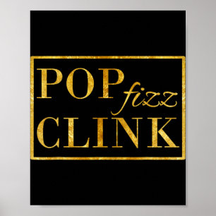 P Prost Fizz Getränk Frohes Neues Jahr Silvester Poster