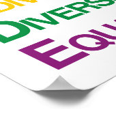 P-R-D-E: MENSCHEN, DIE EINZELNES DIVERSITY ANERKEN POSTER (Ecke)
