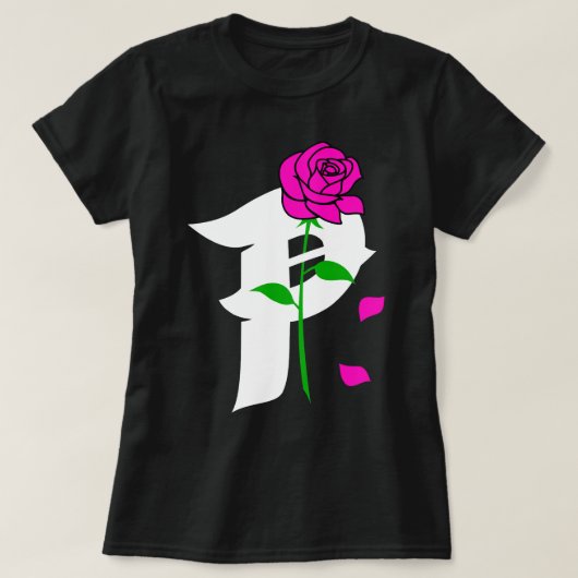 P-Rosen-Mädchen-T-Shirt T-Shirt (Design vorne)