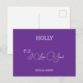 P.S. I Liebe Sie personalisiert Postkarte (Vorne/Hinten)