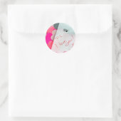 p.s. Ich Liebe Sie! Runder Aufkleber (Tasche)