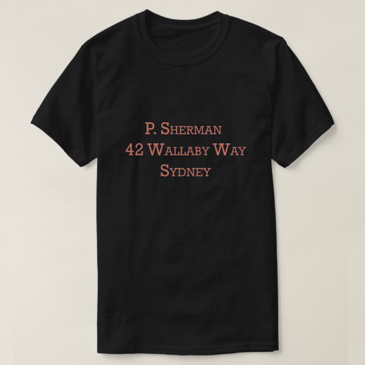 P. Sherman 42 Walla T-Shirt (Design vorne)