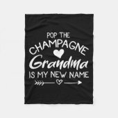P The Champagne Grandma Is My New Name  Fleecedecke (Vorderseite)