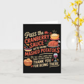 P The Cranberry Sauce Funny Thanksgiving Long Slee Karte (Gelbe Blume)