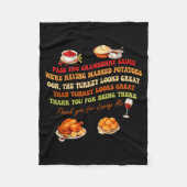 P The Cranberry Sauce Mashed Tatoes Funny Thanksgi Fleecedecke (Vorderseite)