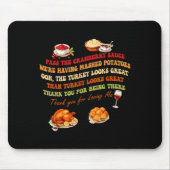 P The Cranberry Sauce Mashed Tatoes Funny Thanksgi Mousepad (Vorne)