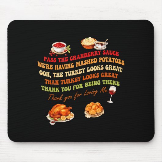 P The Cranberry Sauce Mashed Tatoes Funny Thanksgi Mousepad (Vorne)