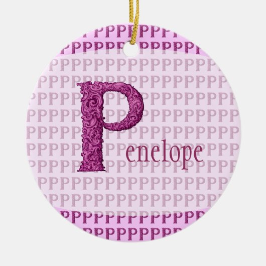 P - The Falck Alphabet (Rosa) Keramikornament (Vorne)