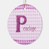 P - The Falck Alphabet (Rosa) Keramikornament (Links)