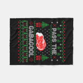 P The Gabagool Tacky Ugly Christmas Sweater For Me Fleecedecke (Vorderseite (Horizontal))