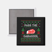 P The Gabagool Tacky Ugly Christmas Sweater For Me Magnet (Vorderseite/Rückseite)