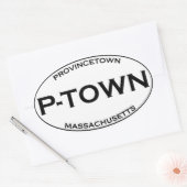 P-TOWN - Massachusetts in der Provinz Ovaler Aufkleber (Umschlag)