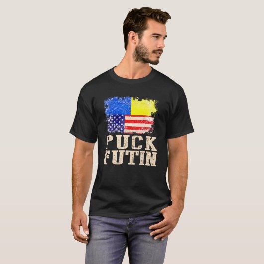P Uck Fu Tin Meme I Stand mit Ukraine L T-Shirt (Vorne ganz)