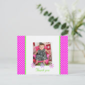 P & W Polka-dots: Bild: Danke Postcard Postkarte (Stehend Vorderseite)