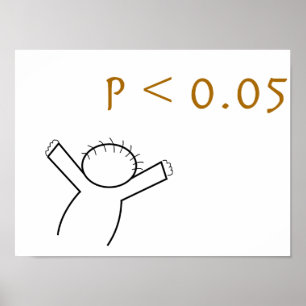 P-Wert-Poster für Statistiker Poster