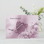 © P Wherrell Contemporary butterfly on buddleie Einladung (Stehend Vorderseite)