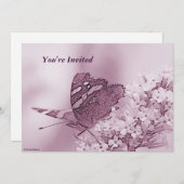 © P Wherrell Contemporary butterfly on buddleie Einladung (Vorne/Hinten)