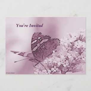 © P Wherrell Contemporary butterfly on buddleie Einladung