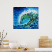 © P Wherrell Fine Art Ölmalerei Wave Ozeane Poster (Küche)