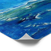 © P Wherrell Fine Art Ölmalerei Wave Ozeane Poster (Ecke)