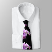 © P Wherrell rosa Orchidee auf schwarzem Krawatte (Gebunden)
