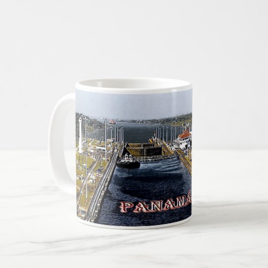 PA0003 Amerika - Panama - Kanallappen - Panoramaau Kaffeetasse (Vorderseite Links)