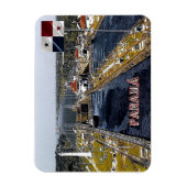 PA0003 Amerika - Panama - Kanallappen - Panoramaau Magnet (Vertikal)
