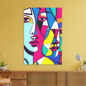 PA_003 Abstrakter Pop Art Leinwanddruck (Insitu (Wohnzimmer))