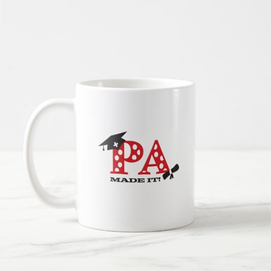PA-Arzt-Assistenten-Abschluss Kaffeetasse (Links)