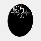 PA Arzt Assistenzheartbeat Keramik Ornament (Rechts)