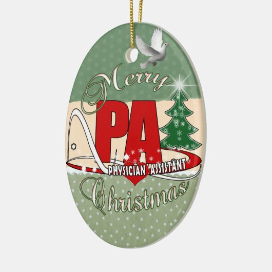 PA-ARZT-BEHILFLICHE FROHE WEIHNACHTEN KERAMIK ORNAMENT (Links)