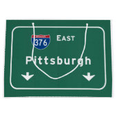 PA-Autobahn Pittsburghs Pennsylvania: Große Geschenktüte (Vorderseite)