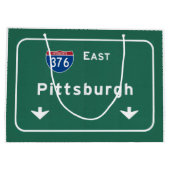PA-Autobahn Pittsburghs Pennsylvania: Große Geschenktüte (Rückseite)