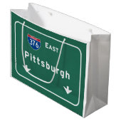 PA-Autobahn Pittsburghs Pennsylvania: Große Geschenktüte (Vorderseite Schrägansicht)
