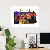 PA Big Game Animals Poster (Heimbüro)