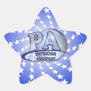 PA BLUE LOGO PHYSICIAN ASSISTENT Stern-Aufkleber