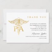 PA Caduceus Graduation Thank You Dankeskarte (Vorderseite)
