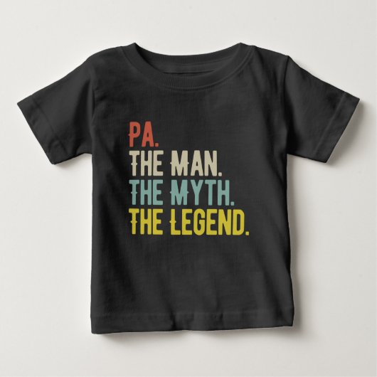 Pa der Mann der Mythos der Legende lustig Baby T-shirt (Vorderseite)