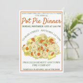 PA Dutch Fire Hall Pot Pie Abendessen Abendessen A Einladung (Stehend Vorderseite)