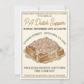 PA Dutch Food Fire Hall Hähnchen und Waffeln Einladung (Vorderseite)