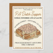 PA Dutch Food Fire Hall Hähnchen und Waffeln Einladung (Vorne/Hinten)