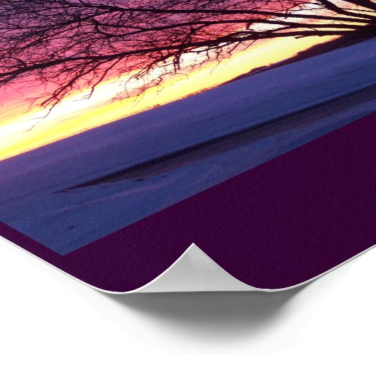 Pa Farm Sunset Poster (Ecke)